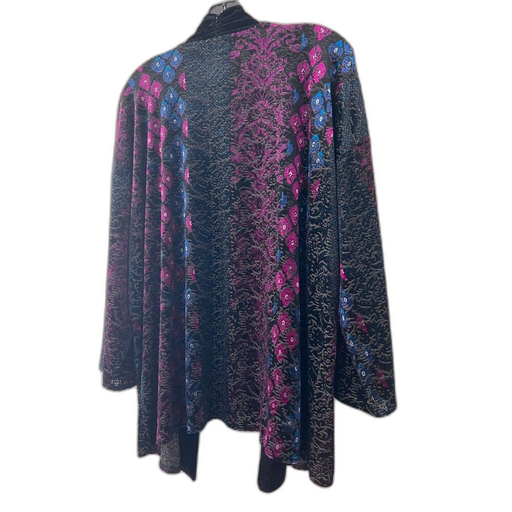 Chico's Beautiful Printed Peacock Colors Duster Size 3 (XL) EUC - Picture 4 of 6